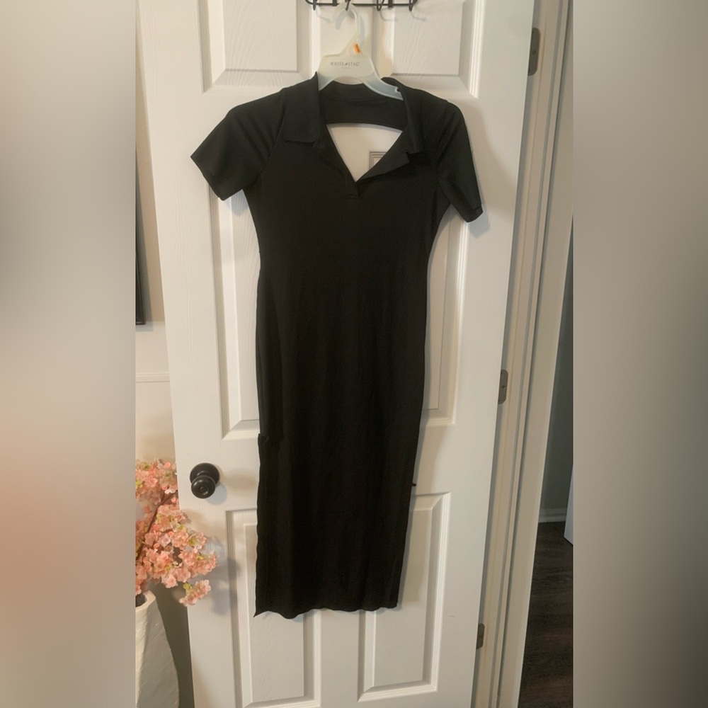 SHEIN Black Backless Dress